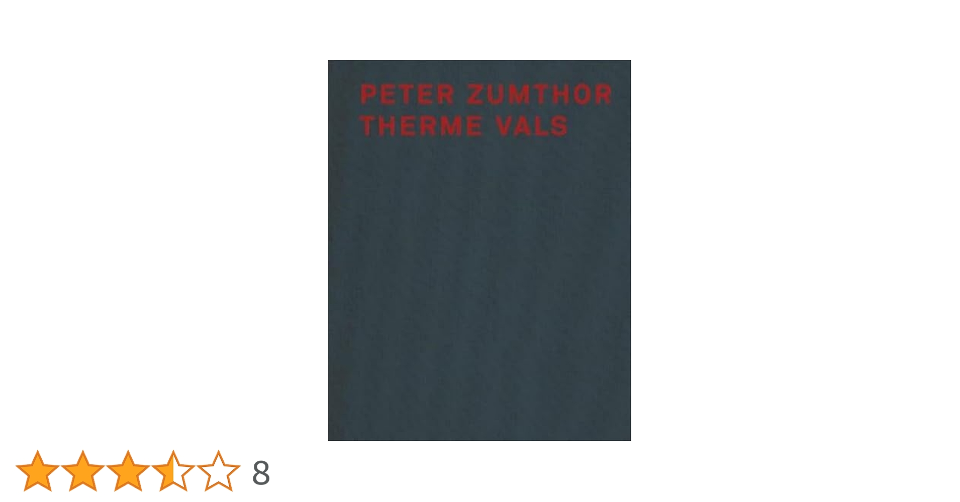 Peter Zumthor Therme Vals : Zumthor, Peter: Amazon.ca: Books